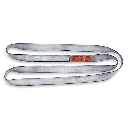 Web Sling, Type 5, 6 ft L, 1 in W, Polyester, Silver