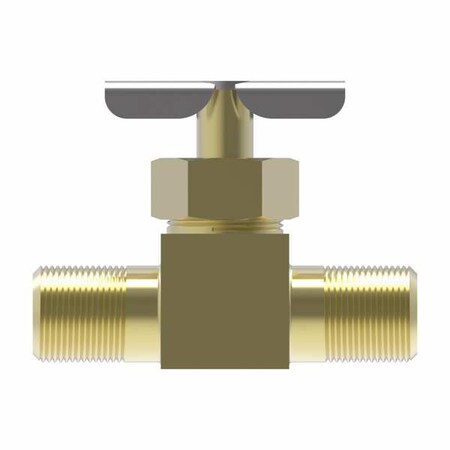 Needle Valve,Straight,Brass,1/8 In.,MNPT