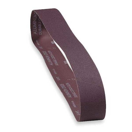 Sanding Belt, 6 in W, 48 in L, Coated, Aluminum Oxide, 50 Grit, Coarse, R255 Metalite, Brown