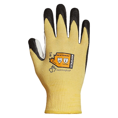 Cut-Resistant Gloves, Cut Level A4 ,Dipped ,Foam Nitrile ,Smooth ,9 1 PR