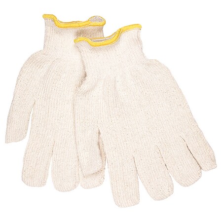 Knit Gloves, Knit, Back: Natural, 12 PK