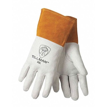 30 Welding Gloves, Straight Cuff, Straight Thumb, Premium Pigskin, M, 1 PR