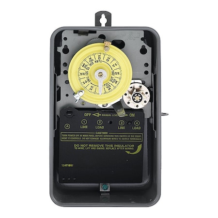 Electromechanical Timer,24-Hr,DPST,40A