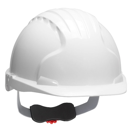 Hard Hat, JSP, HDPE, 6 Point Ratchet, Type 1, Class E, White