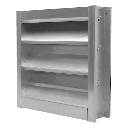 Louver,Wall Opening 18 x 18 In,Aluminum