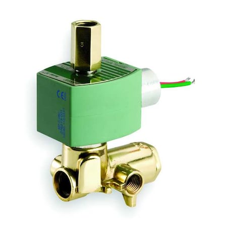 Solenoid Valve, 4-Way, 2-Position, 1/4 in Pipe Size, 120V AC, NAMUR Mount, Pilot Operated, Brass