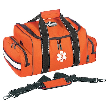 Duffel Bag, Polyester, 19 in L, 12 in W, Orange