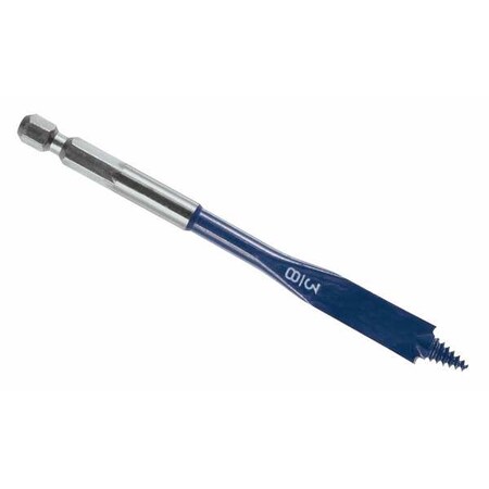 Stubby Spade Bit,3/8 In,1/2 Hex,4 In L