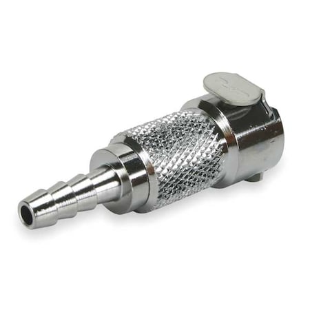 1/4" Barb Chrome Plated Brass Inline Coupler