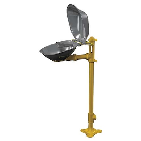 Plumbed Eyewash, Floor Mount, Plumbed, 41 1/2 in H., 15 1/2 in W