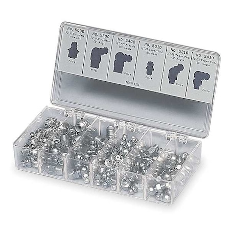 Grease Fitting Kit,Fractional Assortment