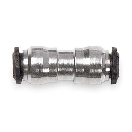 Push-Fit Union Fitting, Push-to-Connect x Push-to-Connect, 12mm Tube OD, Metal, 3 PK