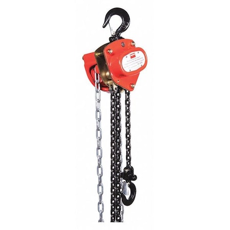 Manual Chain Hoist,1000 lb.,Lift 20 ft.