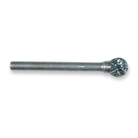 Carbide Bur,Ball,1/2 Cut Dia,dbl Cut