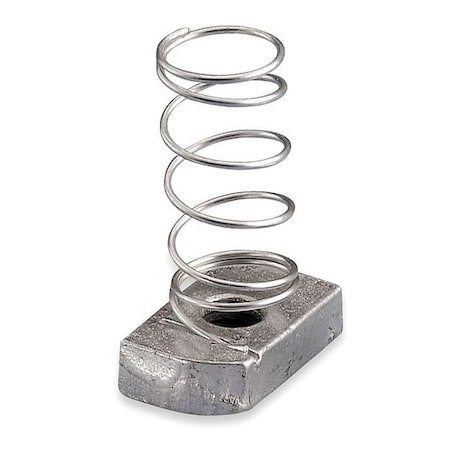 Channel Nut With Spring,1/4-20 In,Steel