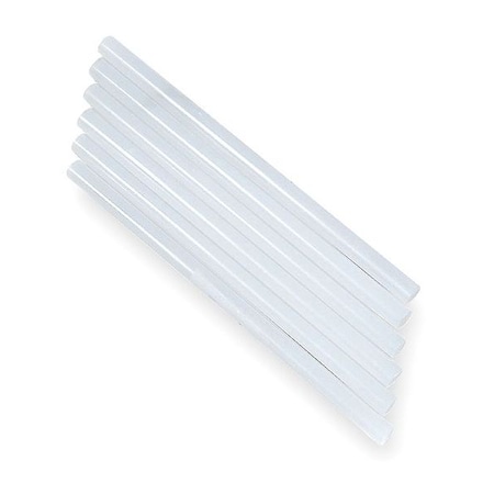 Hot Melt Glue Sticks, 7/16 in Dia, 10 in L, Clear, 100 PK