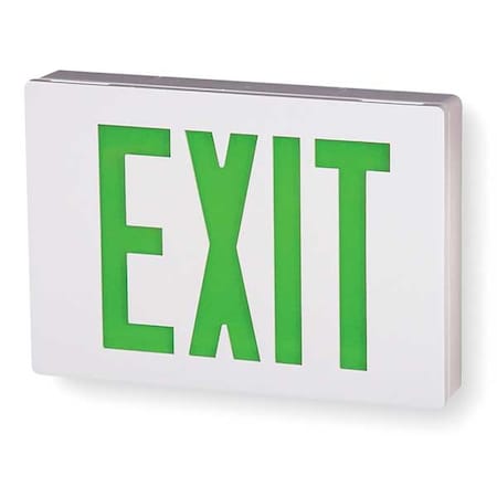 Exit Sign, White, 2 Face(s), LED, Universal Mount, Nickel Cadmium