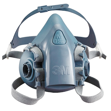 Half Mask Respirator, 7500, Not Rated, Bayonet, Size, M 0 Cartridges Included