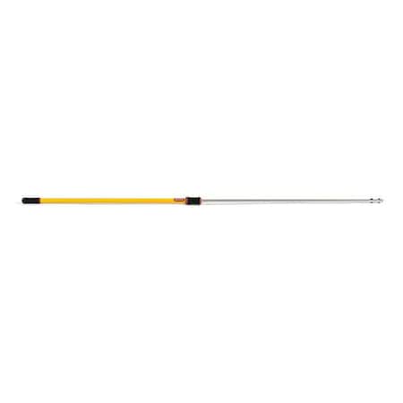 48 in to 96 in Threaded Extension Handle, 1 1/4 in Dia, Yellow, Aluminum