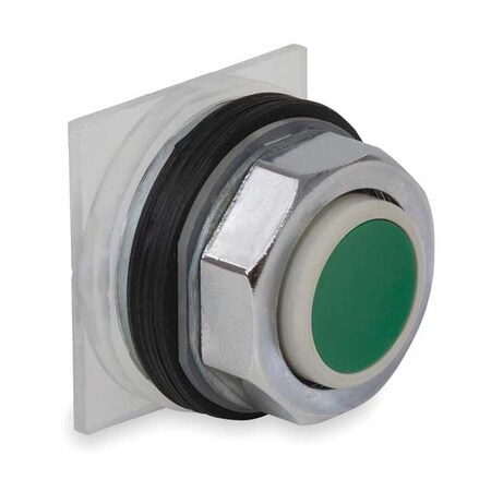 Push Button Operator, Extended, Momentary Action, Not Applicable Release, Non-Illuminated, Green