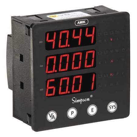 Digital Panel Meter,2.16 in. D