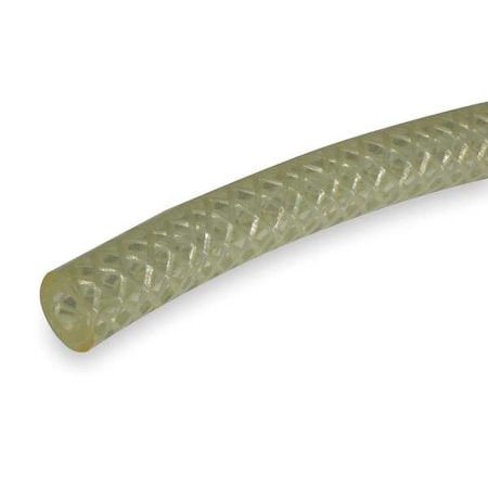 Tubing,Braided,Poly,1/2 In,Clear