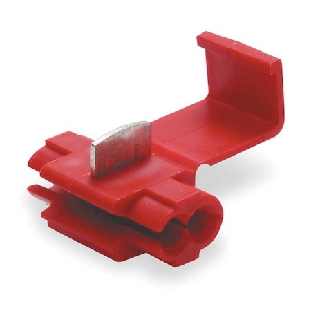 Insulation-Displacement Wire Connector, 14 AWG Max, 2 Port, Red, Polypropylene Insulation, 600 V