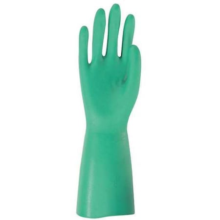 Nitri-Chem Chemical Resistant Gloves, Nitrile, 13 in L, 11 mil, Green, M, 1 PR