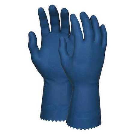 5099B Chemical Resistant Gloves, Natural Rubber Latex, 12 in L, 18 mil, Blue, XL, 1 PR