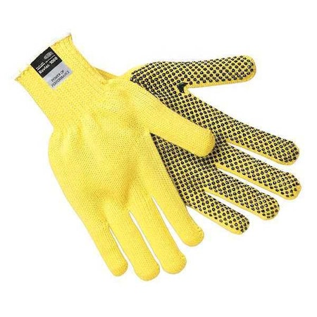 Cut Resistant Coated Gloves, Cut Level A3 ,Dotted ,PVC ,Dotted ,L 12 PK