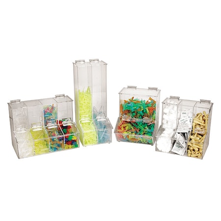Bin,4 Slots,4 Compartments,8-1/2" H
