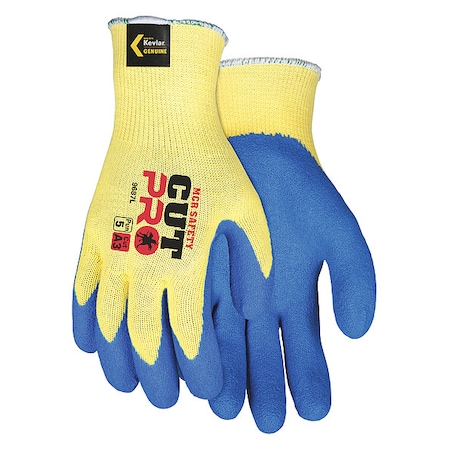 Cut Resistant Coated Gloves, Cut Level A3 ,Dipped ,Latex ,Smooth ,S 1 PR
