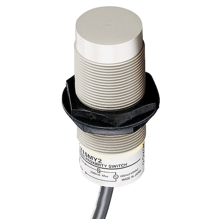 Capacitive, Cylindrical Proximity Sensor, 30 mm Dia., Plastic, 2 m, Bare Wire, 3 Wires, Unshielded