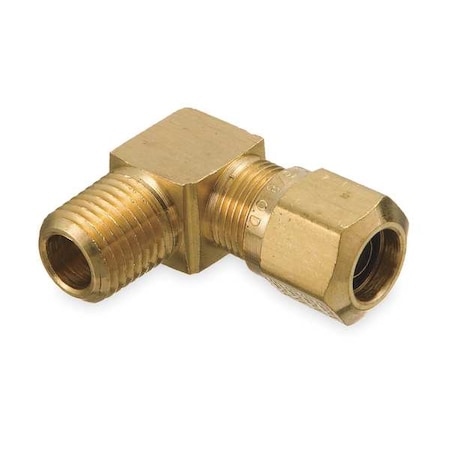 Elbow, Brass, Comp. 1/2 in, NPTF 1/4 in