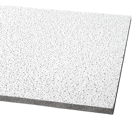 Fine Fissured Ceiling Tile, 24 in W x 48 in L, Square Lay-In, 15/16 in Grid Size, 8 PK