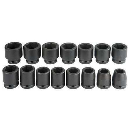 3/4" Drive Impact Socket Set, SAE, 15 pcs