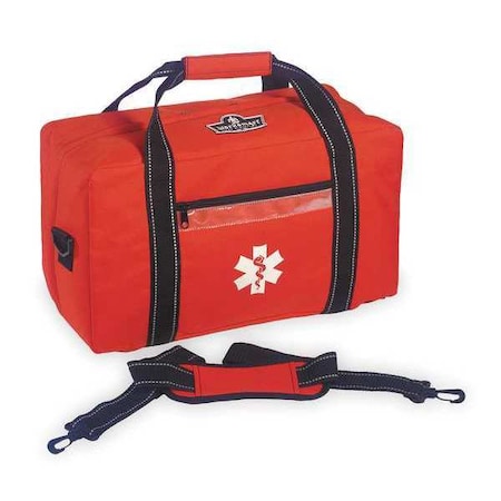 Duffel Bag, Polyester, 16 1/2 in L, 7 1/2 in W, Orange