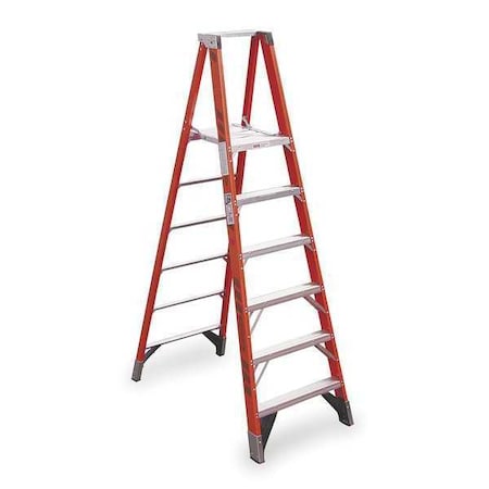 8 ft Fiberglass Platform Stepladder, 375 lb Capacity