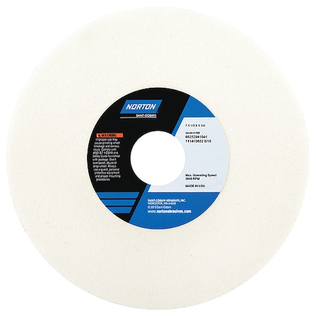 Grinding Wheel, T1, 7x1/2x1.25, AO, 80G, PK5