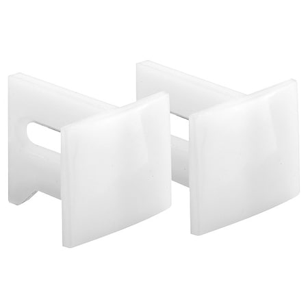 Plastic Pocket Door Bottom Guide, 1-1/8 Inch, White, Set of 1,PR