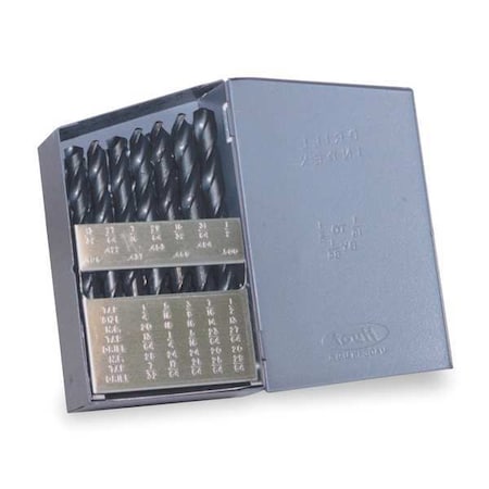 29PC 135 Degree Heavy-Duty Jobber Length Drill Set Chicago-Latrobe 150ASP Steam Oxide HSS 1/16-1/2x1/64