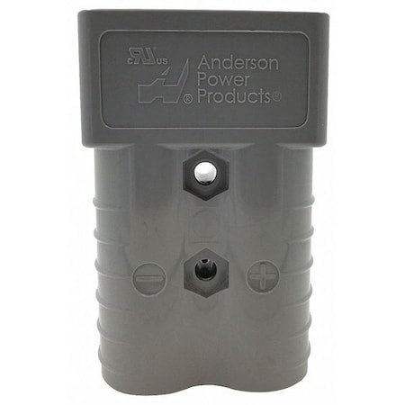 Power Connector, 350 A, Two Pole, 2/0 ga, 10,000, 0.484 in Max Wire Dia, Gray
