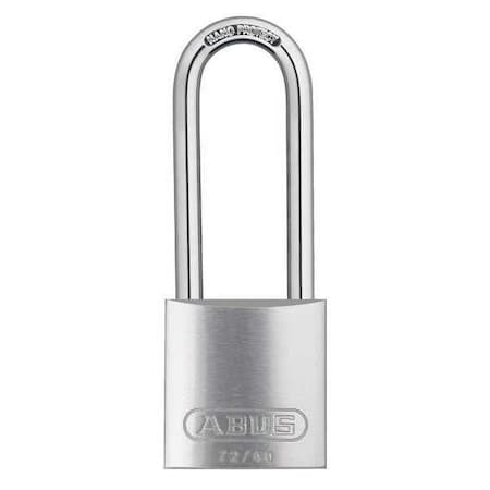 Keyed Padlock, Open, Rectangular Aluminum Body, Hardened Steel Shackle, 13/16 in W, 3 PK