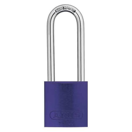 Keyed Padlock, Open, Rectangular Aluminum Body, Hardened Steel Shackle, 13/16 in W, 3 PK