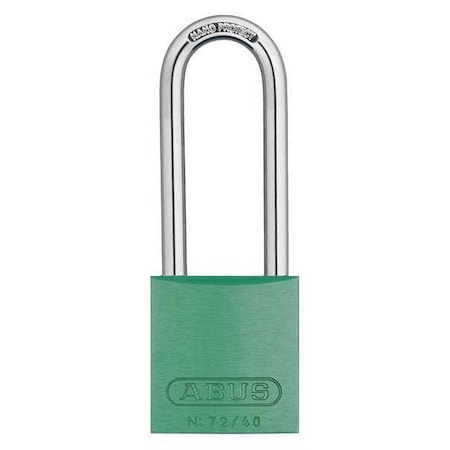 Keyed Padlock, Open, Rectangular Aluminum Body, Hardened Steel Shackle, 3/4 in W, 6 PK
