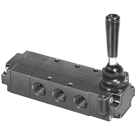 Manual Air Control Valve,4-Way,1/4In NPT