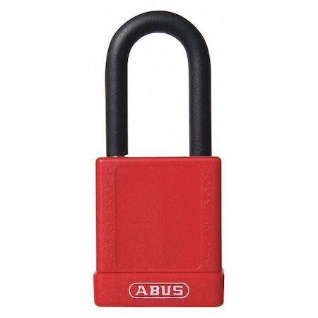 Lockout Padlock, Keyed Different, Aluminum, Red, 1 1/2 in Shackle Height, 1 1/2 in Body Width, 6 PK