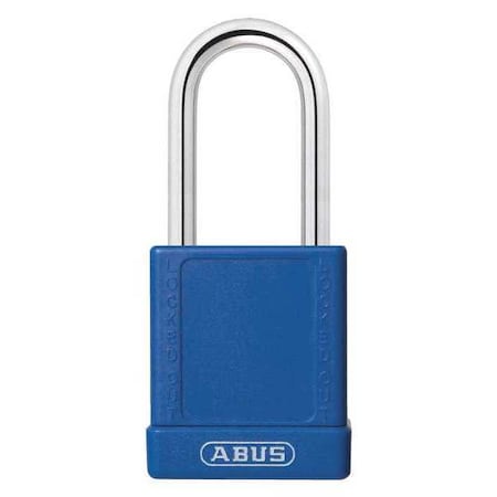 Lockout Padlock, Keyed Different, Aluminum, Blue, 1 1/2 in Shackle Height, 1 1/2 in Body Width