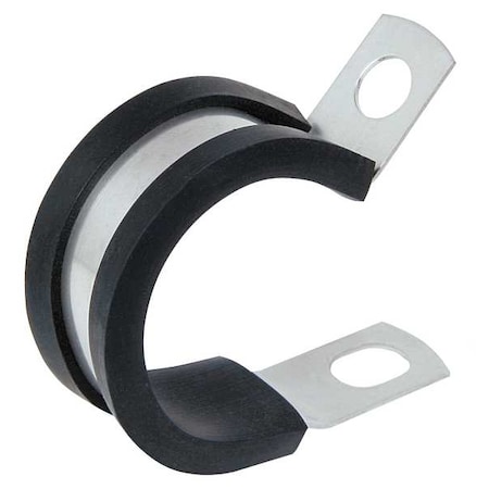 Cable Clamp, Aluminum, 1/4 in Bundle Dia., Black, 50 PK