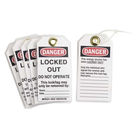 Danger Tag,5-1/2 x 3 In,Hd Polyest,PK25, 65527